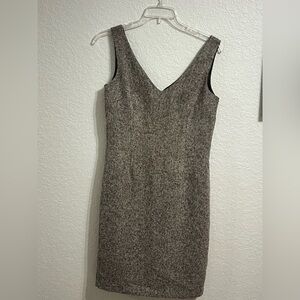 Tailor B. Moss Gray Sleeveless V-Neck Sheath Dress